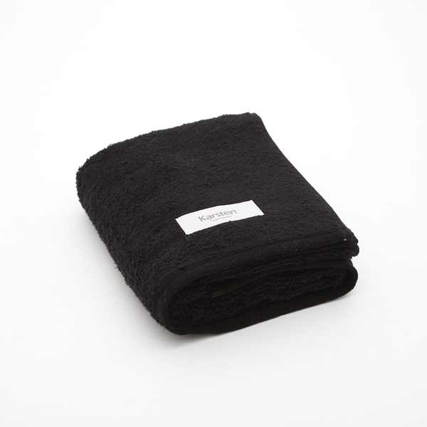 Toalha de rosto 80x48cm 100% algodão preta | Karsten